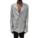 Chemise Pression Col V Flanelle ciel Snap collar Rick Owens Homme RU02D6290 FL 36 Boutique Strasbourg shirt men fashion