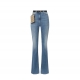 Jeans bootcut denim délavé avec broderie et Porte-Monnaie Elisabetta Franchi Femme PJ55I boutique strasbourg online pant