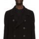 Manteau Croisé Laine noir Officer Coat Rick Owens Homme RU02D6982 WSF 09 boutique Strasbourg online avant garde men