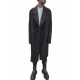 Manteau Croisé Laine noir Officer Coat Rick Owens Homme RU02D6982 WSF 09 boutique Strasbourg online avant garde men