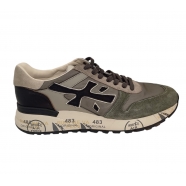 Baskets Mick Nylon Suède Vert logo Noir Premiata homme 6870