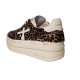 Sneakers Leopard poils logo Ecru Micol Premiata Femme 7034 Boutique Strasbourg France Online Sneakers Woman 