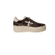 Sneakers Leopard poils logo Ecru Micol Premiata Femme 7034 Boutique Strasbourg France Online Sneakers Woman 