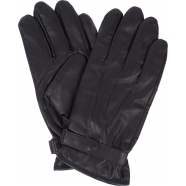 Gants cuir Burnished noir doublé polaire MGL0009 BK71 Barbour Homme