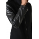 Blouson capuche manche cuir noir LM182 La Haine Inside Us Homme Alsace Strasbourg Boutique Online 