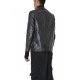 Blouson Biker Cuir double zip Noir LM257 La Haine Inside Us Homme Alsace Strasbourg Boutique Online