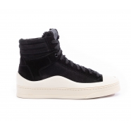 Sneakers montante cuir suède Noir semelle Blanche couvrante P448 Homme RAILR-M001 blk-bigio Boutique Strasbourg Online