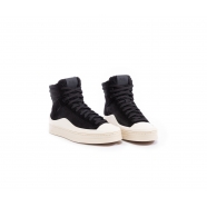 Sneakers montante cuir suède Noir semelle Blanche couvrante P448 Homme RAILR-M001 blk-bigio Boutique Strasbourg Online