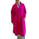 Manteau Fushia croisé ceinture Gimply FU34 Essentiel Antwerp Femme boutique strasbourg france alsace shop tendance mode 