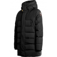 Doudoune Hikari noire Bimatière lisse devant matelssée arrière Parajumpers PJS Homme PMPUUP02 541