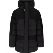 Doudoune Hikari noire Bimatière lisse devant matelssée arrière Parajumpers PJS Homme PMPUUP02 541