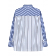 Chemise coton oversize Rayée Bleu Blanc poche W2R 357B N31240 44 Paul Smith Femme Boutique Strasbourg online shirt woman