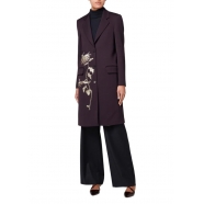 Manteau droit Prune Broderie fleurs sable W1R 271CA N02492 59 Paul Smith Femme Boutique Strasbourg vêtement coat woman