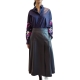 Jupe longue Navy plis faux cuir Geeuw Another Blue AB26 Essentiel Antwerp Femme boutique tendance shopping strasbourg 