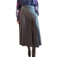 Jupe longue Navy plis faux cuir Geeuw Another Blue AB26 Essentiel Antwerp Femme boutique tendance shopping strasbourg 