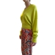 Pull court Col V Vert anis Gecko Limoncello LM18 Essentiel Antwerp Femme boutique strasbourg france shopping vêtements 