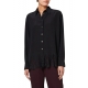 Chemise oversize noir bas dentelles soie W1R 359B N10618 79