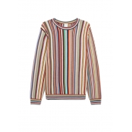 Pull bayadère verticale col rond cachemire M1R 904Y N02502 92 Paul Smith Homme Boutique Strasbourg vêtement mode fashion