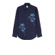 Chemise Navy Fleurs Brodées Vert M1R 700YE N02484 47 Paul Smith Homme Boutique Strasbourg Online Mode Vêtements