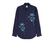 Chemise Navy Fleurs Brodées Vert M1R 700YE N02484 47 Paul Smith Homme Boutique Strasbourg Online Mode Vêtements