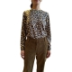 Pull court Léopard col Sequins Galler Black G1BL Essentiel Antwerp Femme boutique tendance strasbourg france shopping 