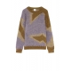 Pull patch jaune mauve M1R 923Y N02512 10 Paul Smith Homme Boutique Strasbourg vêtement mode fashion man