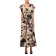 Robe longue Print Floral prune vert Soie dentelles W1R 622D N11032 55 Paul Smith Femme Boutique strasbourg vêtement