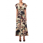 Robe longue Print Floral prune vert Soie dentelles W1R 622D N11032 55 Paul Smith Femme Boutique strasbourg vêtement