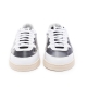 Sneakers bord cuir blanc tissus laminé noir gris VERT-M042 white-lenticular P448 Homme Concept Store Strasbourg Baskets