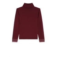 Pull col roulé Bordeaux rayures poignets Paul Smith Femme W2R 420N N31241 28