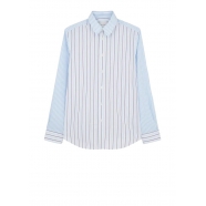 Chemise rayée contrastée Bleu blanc prune M1R 700YM N02387 40 Paul Smith Homme