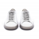 Sneakers cuir blanc semelle noire transparente spoiler suède kaki JACKC-M130 GRY P448 Homme Strasbourg Boutique Shop on Line 