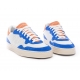 Sneakers cuir Blanc suède Bleu roi spoiler languette Orange BALI-M969 whi-bluspr P448 Homme Strasbourg Boutique Shop on Line 