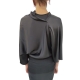 Top Drappé Noir Manches 3/4 Cylinder Rick Owens Femme RP02D3231 SCH 09 Boutique Avant garde Strasbourg france online