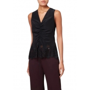 Top sans manche noir Dentelles bas soie W1R 357M N10618 79 Paul Smith Femme