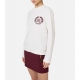 Sweat col rond ivoire Ecusson poitrine Bordeaux Elisabetta Franchi Femme MD004 360 Strasbourg Shop onLine Boutique 