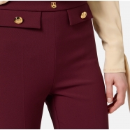 Pantalon slim Bordeaux poches rabats ceinture Elisabetta Franchi Femme PA024 CG3 Strasbourg Shop Concept Store Woman