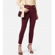 Pantalon slim Bordeaux poches rabats ceinture Elisabetta Franchi Femme PA024 CG3 Strasbourg Shop Concept Store Woman