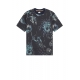 T-shirt navy Print Fleurs turquoise M1R 919T NP4729 49