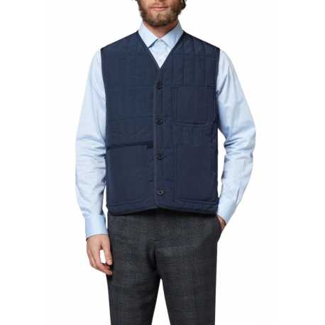 Gilet coton matelassé Navy poches plaquées M1R 134Z N02466 47