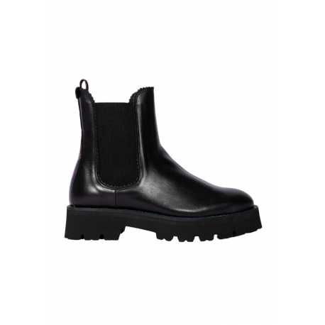 Boots cuir noir rayé tige arrière Semelle légère souple Khyber W1S KHY01 NLEA 79 Paul Smith Femme Boutique Strasbourg