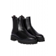 Boots cuir noir rayé tige arrière Semelle légère souple Khyber W1S KHY01 NLEA 79 Paul Smith Femme Boutique Strasbourg