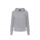 Pull hoodies Gris Perle Chiné Ecusson poitrine logo Elisabetta Franchi Femme MK83S CP6