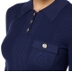 Polo Navy manches 3/4 boutons métal Elisabetta Franchi Femme MK09B B75