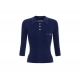 Polo Navy manches 3/4 boutons métal Elisabetta Franchi Femme MK09B B75