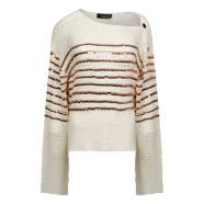 Pull Marinière écru sequins gold Camel Stripe Casey Mes Demoiselles Paris Femme Boutique Strasbourg Mode Concept Store