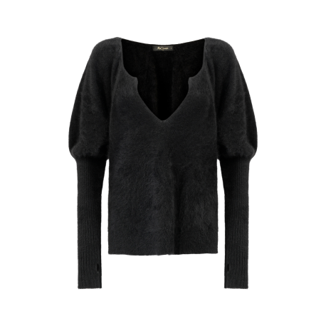 Pull col goutte Noir manches ballon Doil Mes Demoiselles Paris Femme Boutique Strasbourg Mode Concept Store Fashion