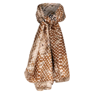 Foulard soie pois beige gold Didy Mes Demoiselles Paris Femme