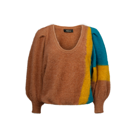 Pull court renard soie camel jaune turquoise Forden Mes Demoiselles Paris Femme Boutique Strasbourg Mode Concept Store