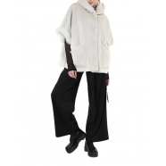 Cape blanc éco fourrure réversible LW861 La Haine Inside Us Femme Alsace Strasbourg Mode Boutique Online 